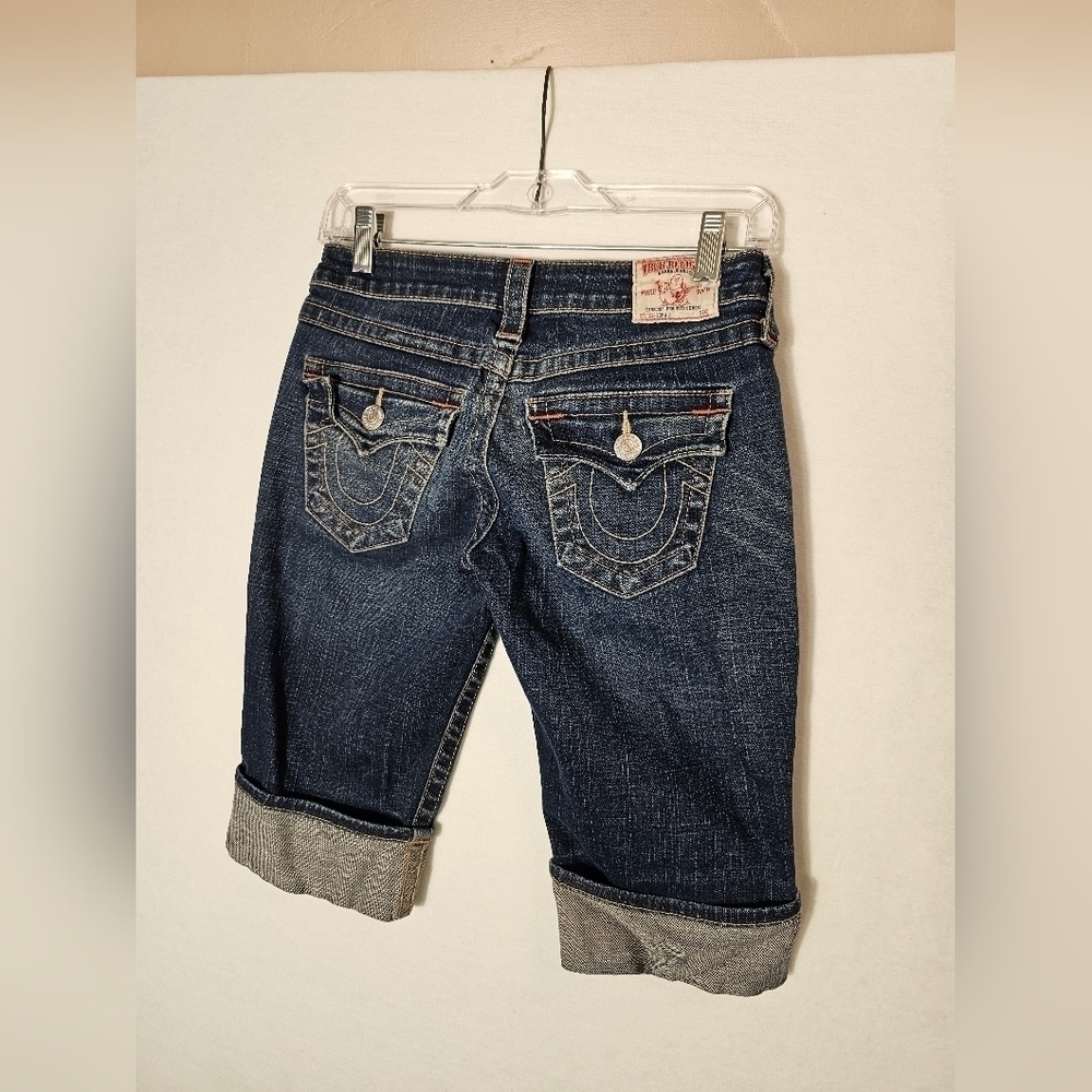 True Religion Sophie Distressed Denim Shorts Women's Size 26 - Picture 6 of 9